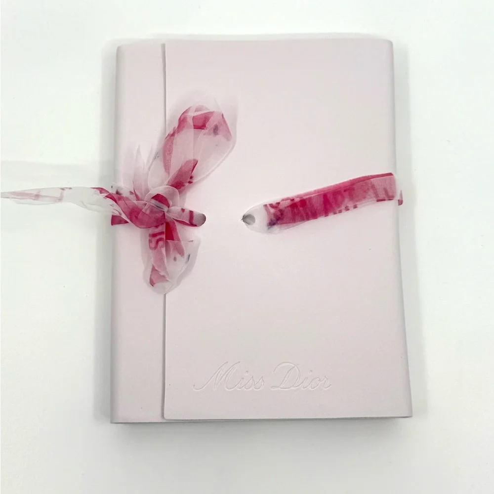 Miss Dior Perfume 5ml Pink Leatherette Notebook Ribbon Pencil set GWP Feminine - Picture 4 of 8